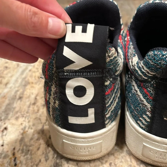 Celine Love Life tweed platform slip on sneakers - Picture 5 of 13